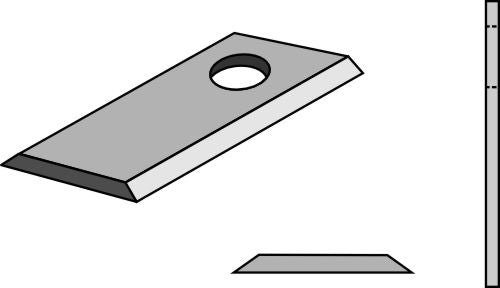 Rotary mower blade 96x47mm