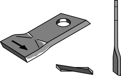 Rotary mower blade 101x49mm