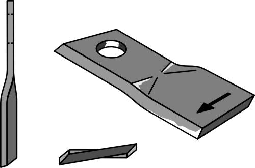 Rotary mower blade 110x49mm