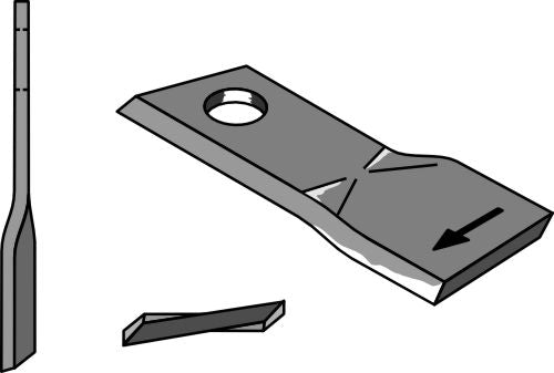 Rotary mower blade 118x49mm