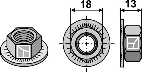 Hexagon nut - M12x1,75