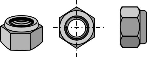 Self-locking nut - M10x1,5