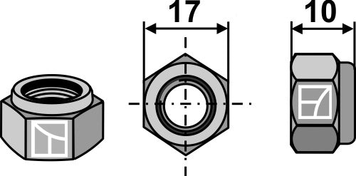 Self-locking nut - M10x1,5