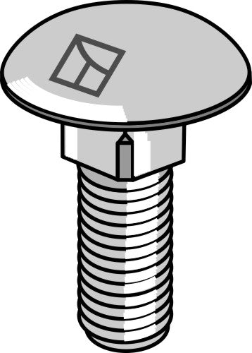 Saucer-head screw M8x1,25x16 - galvanized