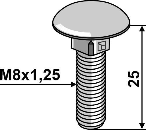 Saucer-head screw M8x1,25x25 - galvanized