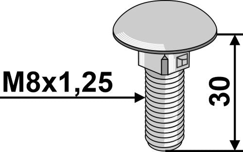 Saucer-head screw M8x1,25x30 - galvanized