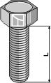 Hexagon bolt M8x1,25x35 without nut - galvanized