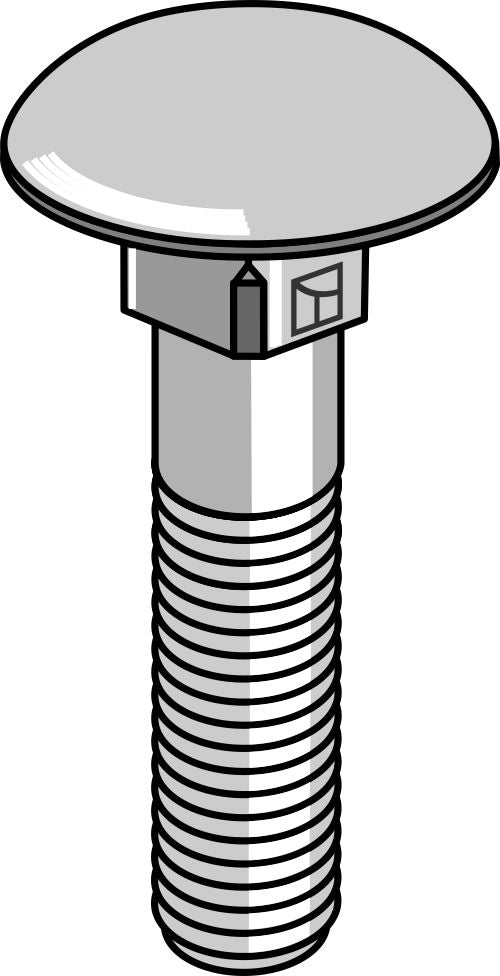 Bolt M8x1,25x40 galvanized without nut