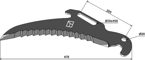 Silage knive 478mm