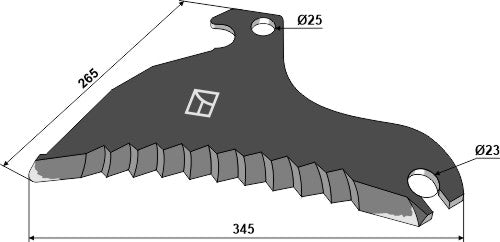 Silage knive 345mm