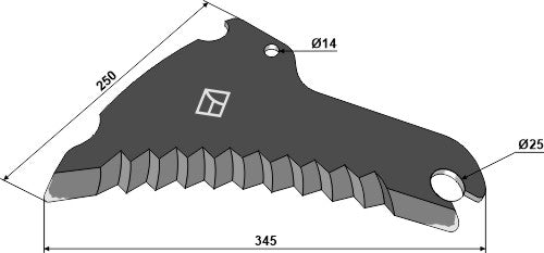 Silage knive 345mm