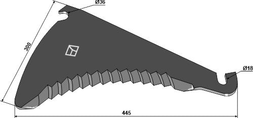Silage knive 445mm