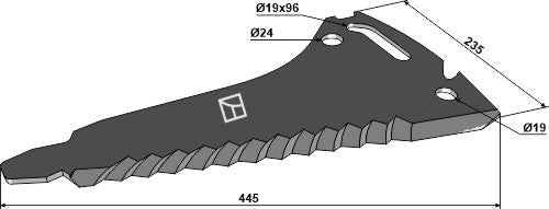 Silage knive 445mm