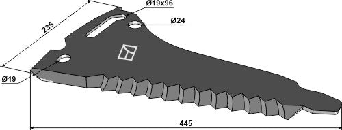Silage knive 445mm