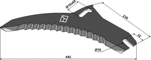 Silage knive 445mm