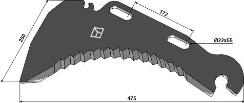 Silage knive 475mm