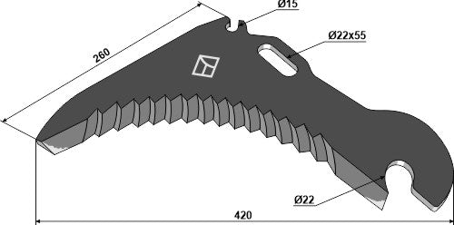 Silage knive 420mm