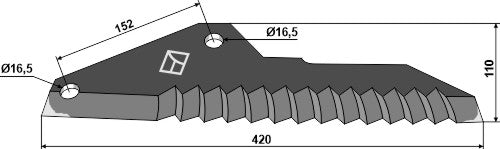 Silage knive 420mm