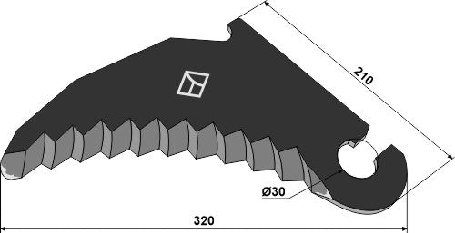Round baler knife 320mm