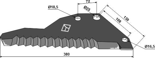 Silage knive 380mm