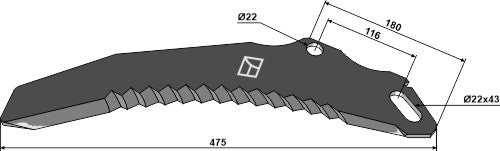 Silage knive 475mm