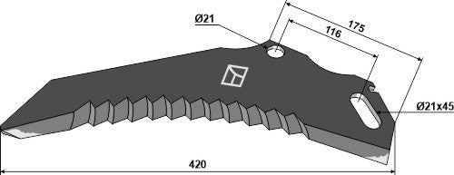 Silage knive 420mm
