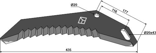 Silage knive 435mm