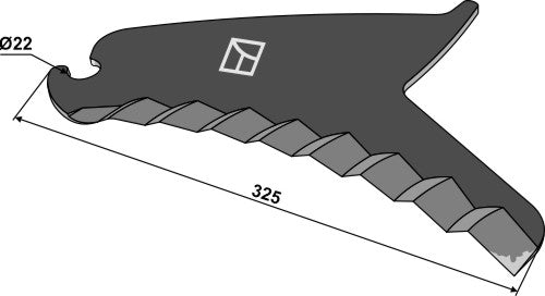 Round baler knife 325mm
