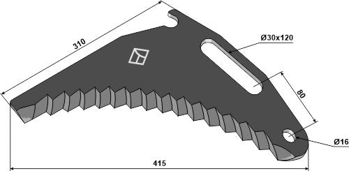 Silage knive 415mm