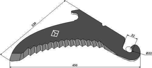 Round baler knife 450mm