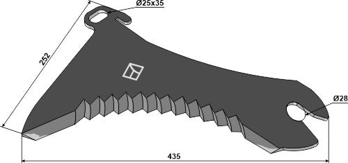 Silage knive 435mm