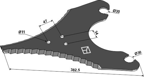 Silage knive 382,5mm