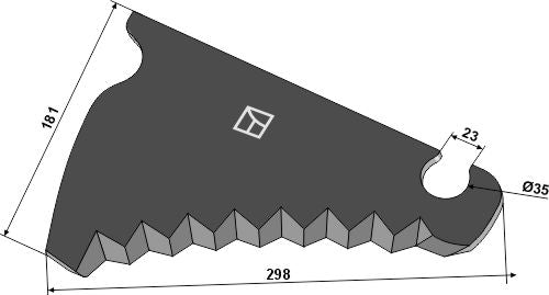 Blade for square baler 298mm