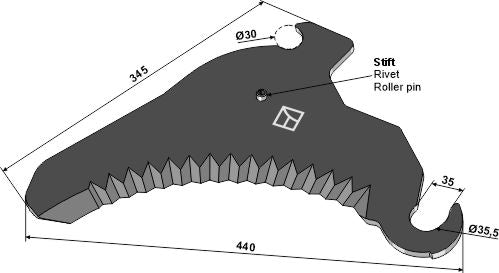 Silage knive 440mm