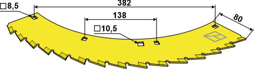 Saw blade - left - tungsten carbid hard faced