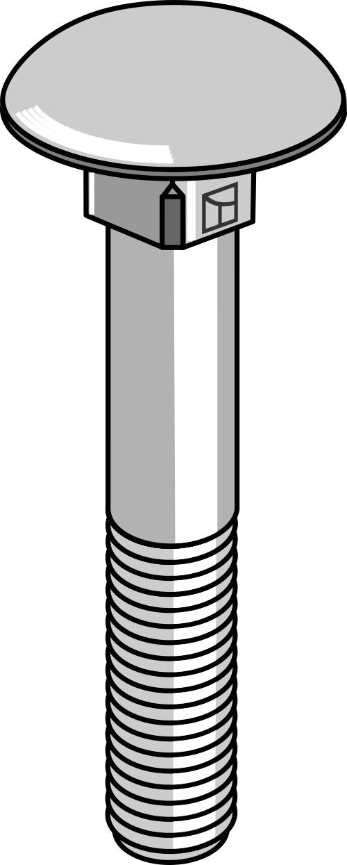 Bolt M8x1,25x60 galvanized without nut