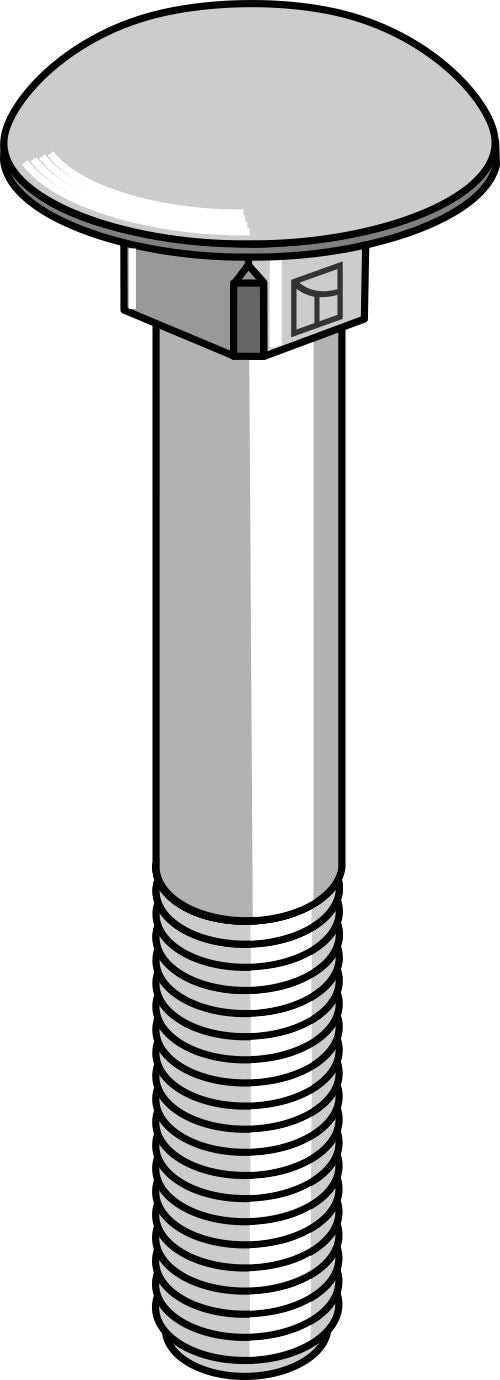 Bolt M8x1,25x70 galvanized without nut