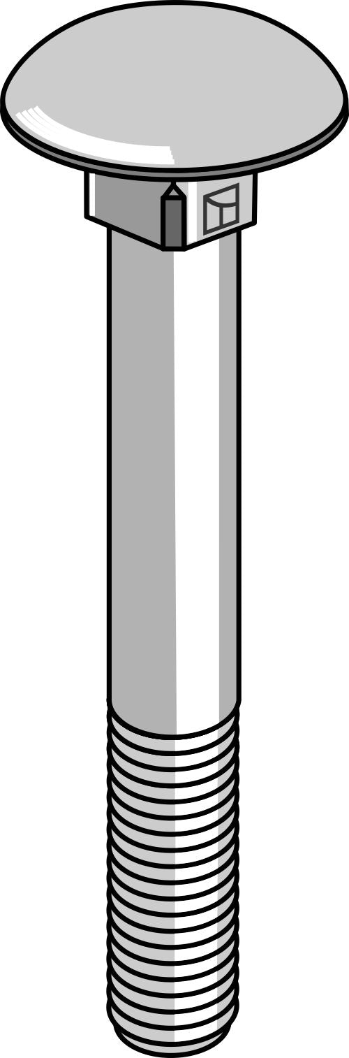 Bolt M8x1,25x80 galvanized without nut