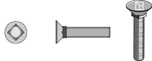 Plough bolt 7/16"x56