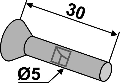 Countersunk rivet Ø5x30