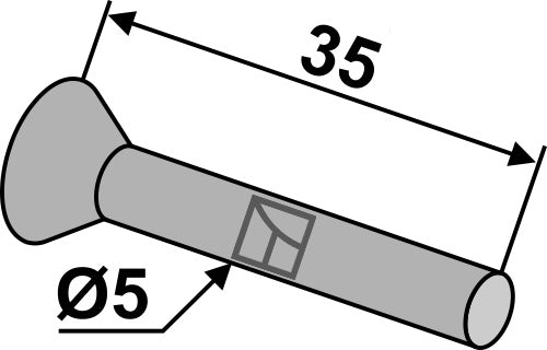 Countersunk rivet Ø5x35