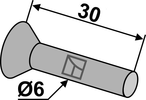 Countersunk rivet Ø6x30
