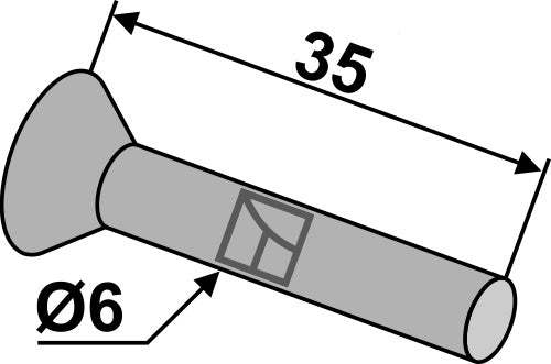 Countersunk rivet Ø6x35