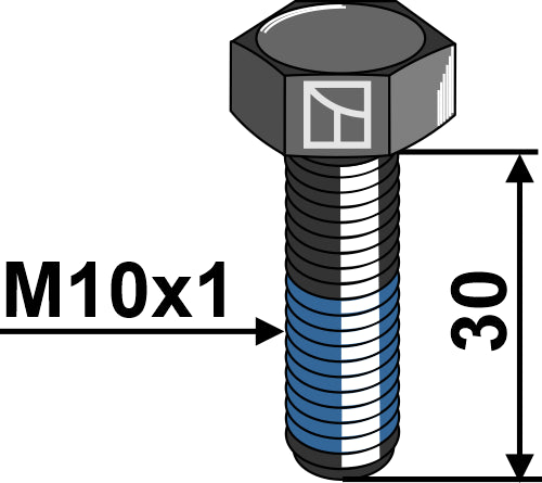 Bolt with self-locking thread