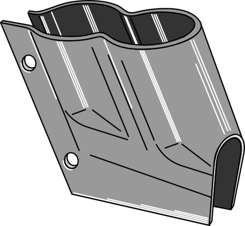 Double bracket for fertilizer share