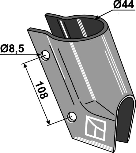 Single bracket for fertilizer share