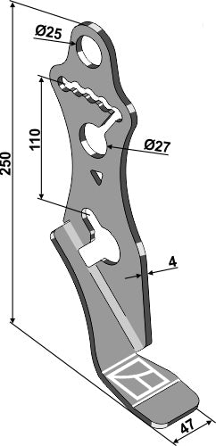 Depth gauge - left