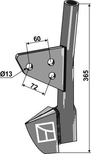 Seed tube - back