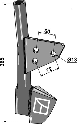 Seed tube - front