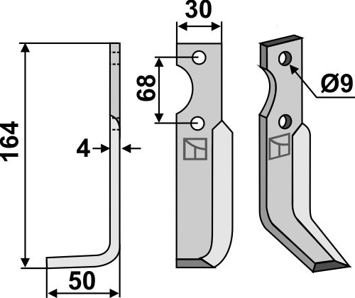 Blade 164x30mm, left
